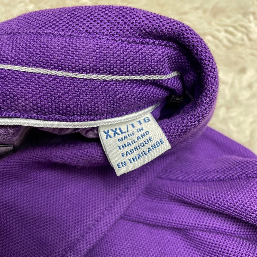 Tommy Bahama IslandZone Mens XXL Purple Pique Polo Shirt Short Sleeve Marlin - Picture 3 of 11